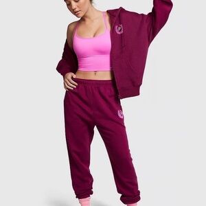 Victoria's Secret PINK Logo Vivid Magenta Tracksuit 2-Piece Set